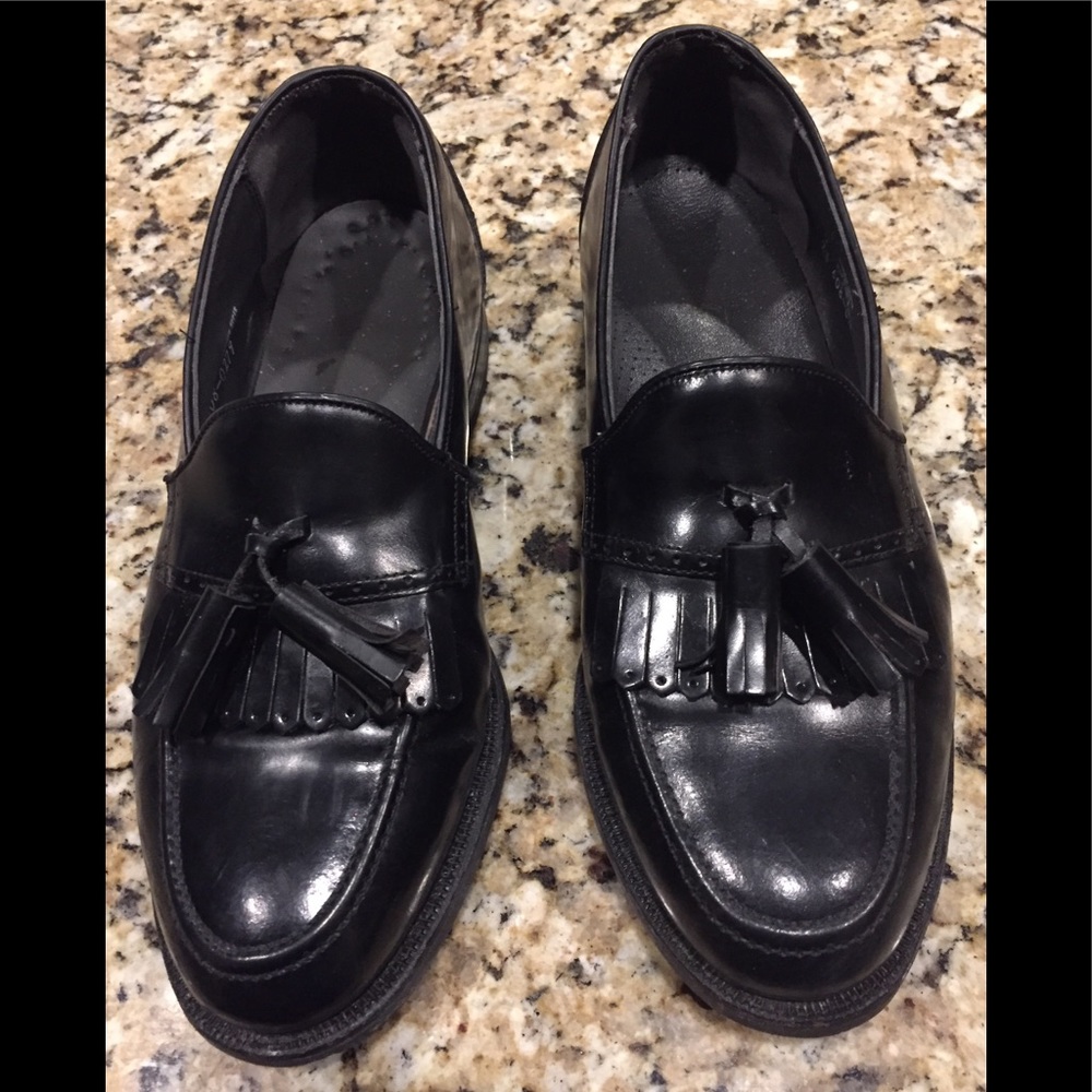 Men’s Leather Black Loafers With Tassel